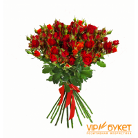 Розы кустовые красные заказать в Москве